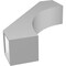 Ekena Millwork 6-in. W x 22-in. D x 28-in. H Westlake Architectural Grade PVC Knee Brace BRCP06X22X28WTL - alternate 4